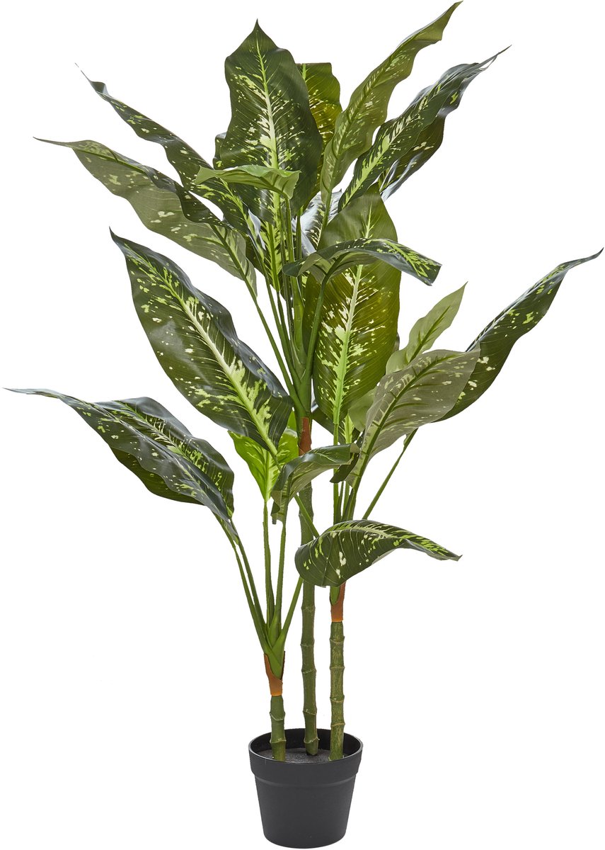 DIEFFENBACHIA - Kunstplant - Groen - 110 cm - Synthetisch materiaal