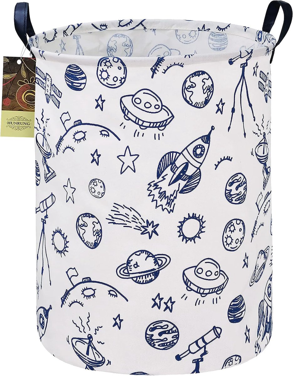 SnelShoppen - Grote wasmand, ronde canvas opbergmand, lichtgewicht speelgoedorganizer voor vuile was, waterdicht, perfect voor studenten, kinderkamers