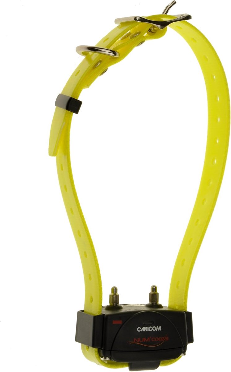 SnelShoppen - Hondenhalsband Neon Geel - Verstelbare PU Strap - Waterdicht - Extra Halsband voor Canicom 800 - Geschikt voor Training en Wandelen
