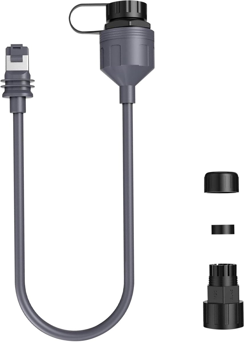 SnelShoppen - Ethernet Adapter RJ45 voor Gen 3/Mini, 0.5m CAT5E Waterdichte Verlengkabel, 2000Mbps Dataoverdracht, Standaard Ethernet Compatibel