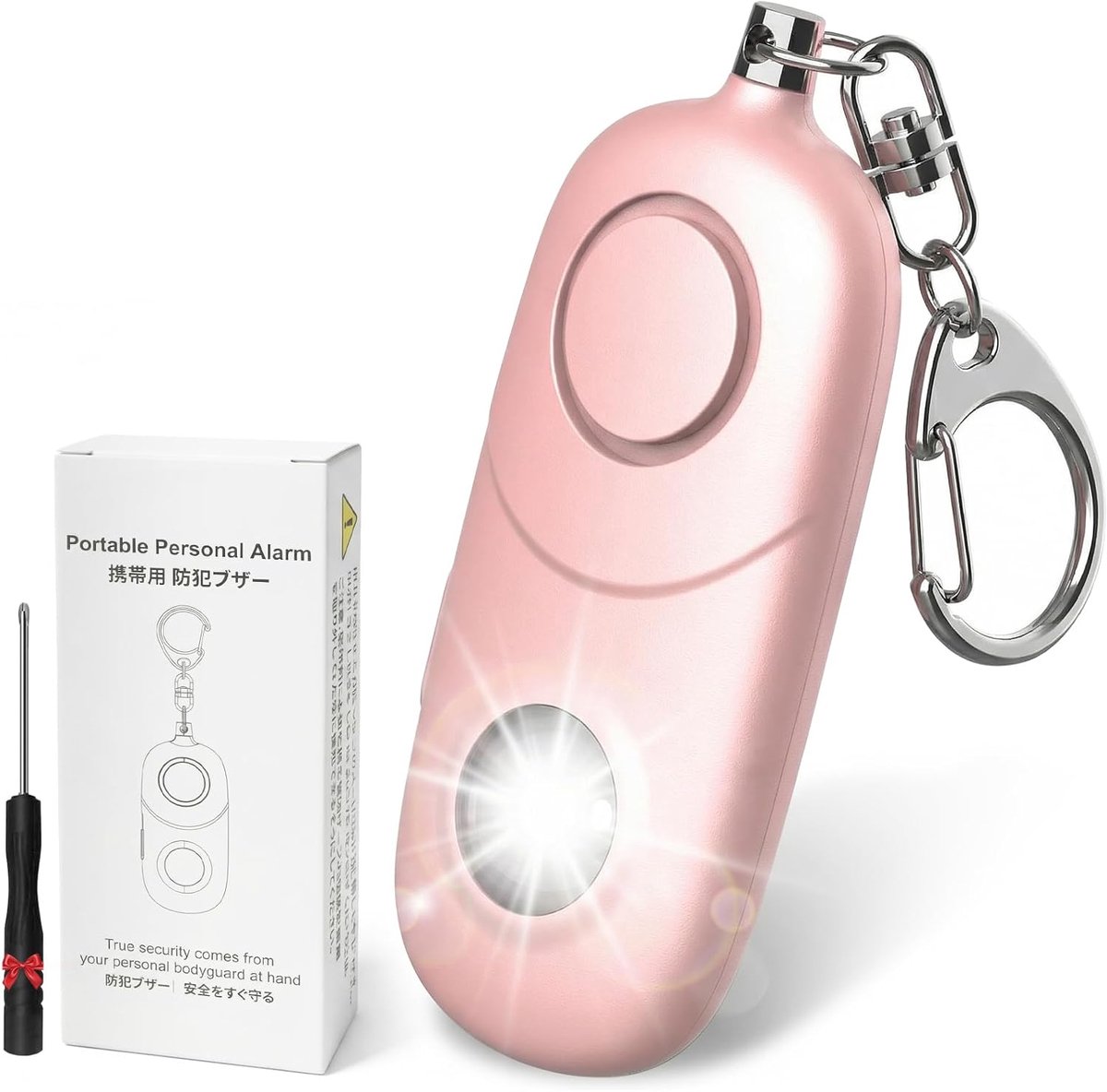 SnelShoppen - 135dB Persoonlijk Alarm met Stroboscooplicht Sleutelhanger - Veiligheidsalarm voor Vrouwen Kinderen Studenten Senioren - Zelfverdediging