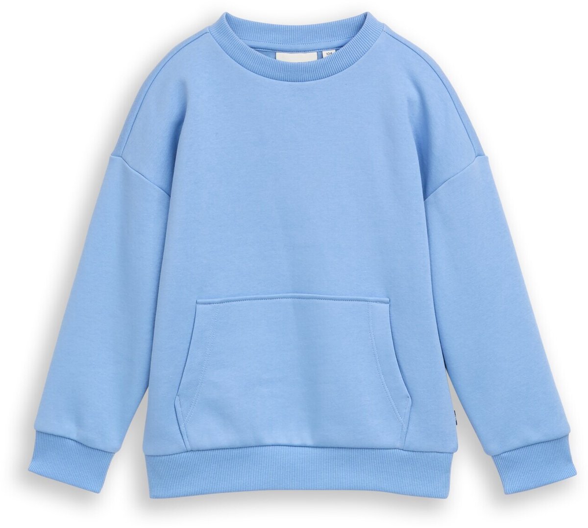 Tom Tailor - Oversized sweatshirt met kangoeroezak - Maat 116/122 - Light Blue