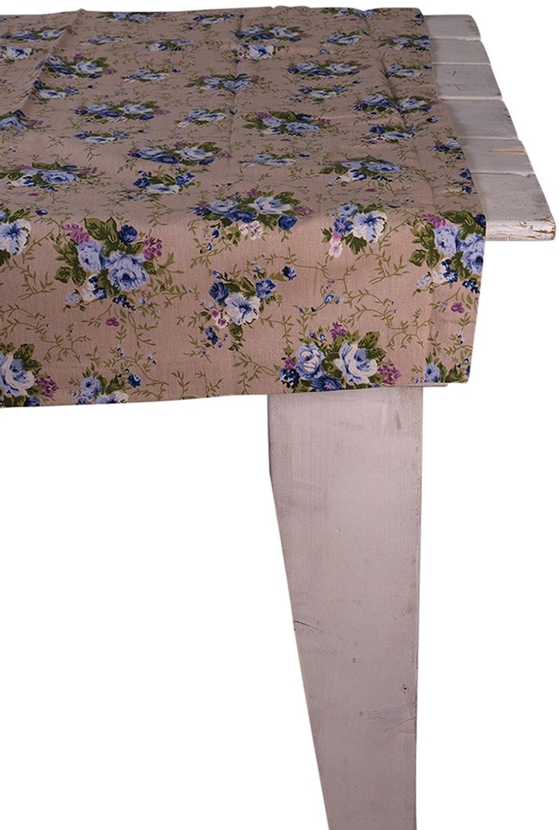 Country Rose Tafelkleed Textiel blauw 100x100cm