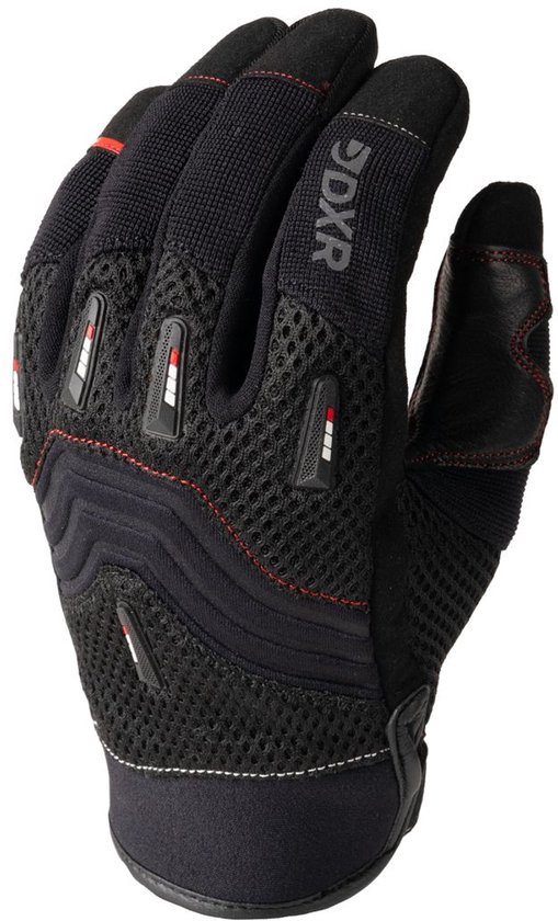 Gants moto BRAPP EVO Été Zwart/ Wit/ Rouge XL Homologués CE par MOTOBLOUZ