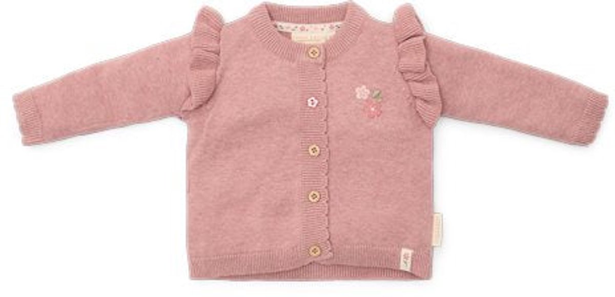 Little Dutch Vest - Maat 56 - Gebreid vest Meisjes - Fairy Pink, Roze - Fairy Garden Newborn