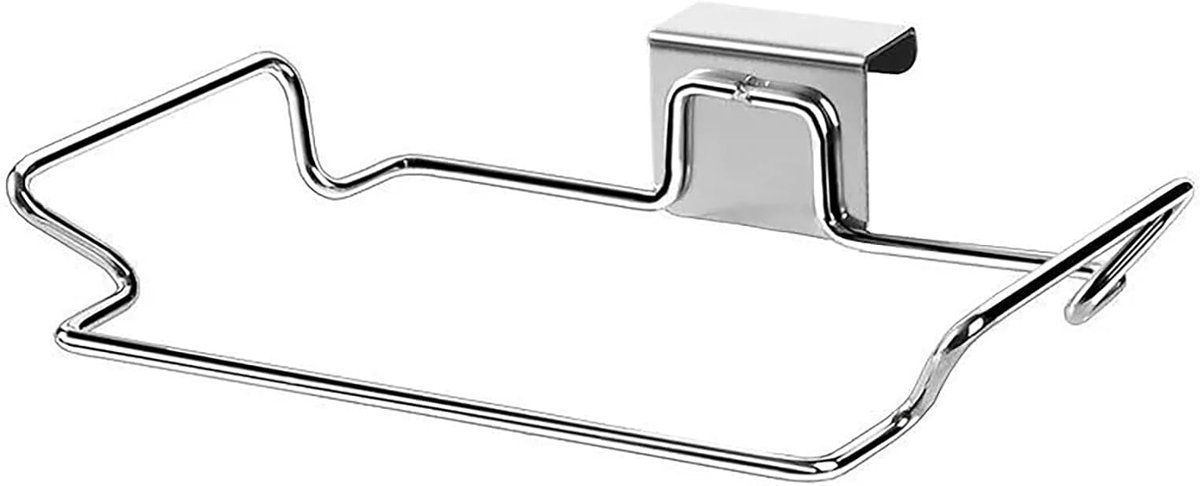 SnelShoppen - Shirene Hangende Afvalzakhouder, RVS, voor Keukenkastjes, Compact en Praktisch, Ideaal voor Huishoudens en Feesten