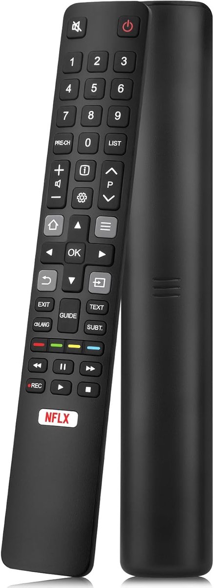 SnelShoppen - Universele Afstandsbediening voor Smart TV, Vervangingsafstandsbediening voor 4K LED QLED HDR Android Google TV met Netflix Knop, Geschi