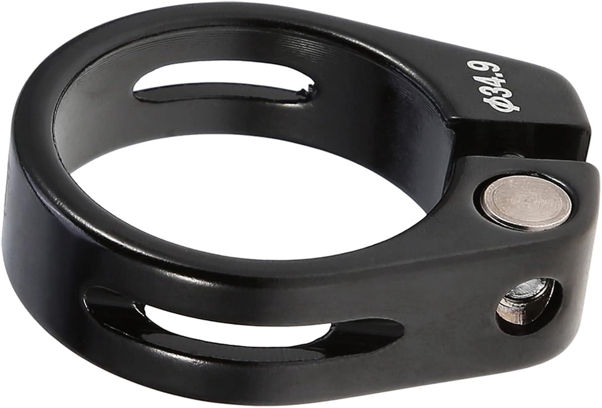 SnelShoppen - Fiets Zadelklem 34.9mm Aluminium Alloy - Duurzaam en Roestvrij - Eenvoudig te Installeren Fiets Zadelsteun voor Aluminium Frames - Zwart