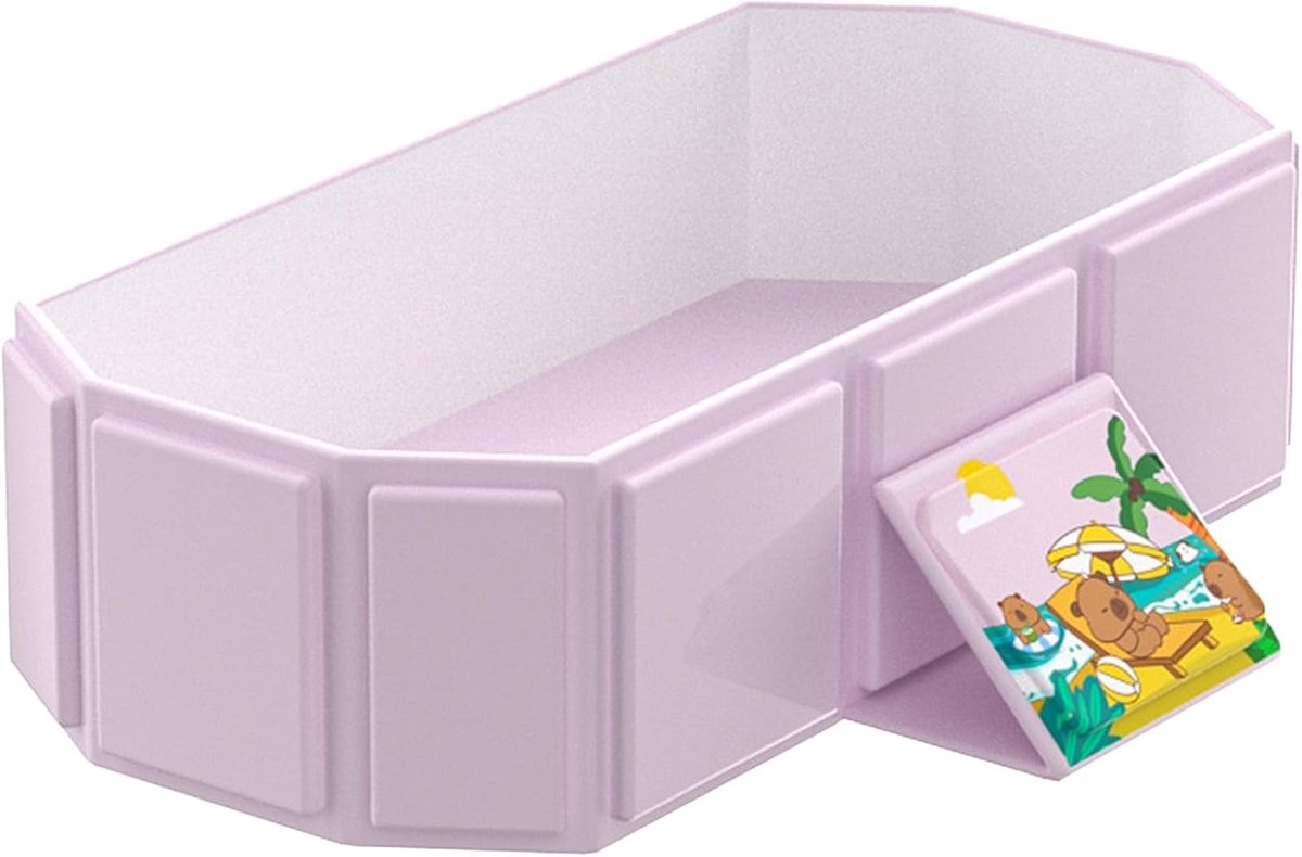 SnelShoppen - Vouwbadkuip 75x45x25 cm, Draagbare Opvouwbare Multi-Functionele Badkuip voor Gezinnen en Huisdieren, Perfect voor Buiten en Thuis (Roze)