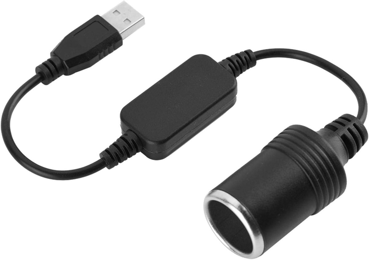 SnelShoppen - 5V USB naar 12V Auto Sigarettenaansteker Female Adapter - Ideaal voor Auto Oplader, Dashcam en Elektronische Apparaten