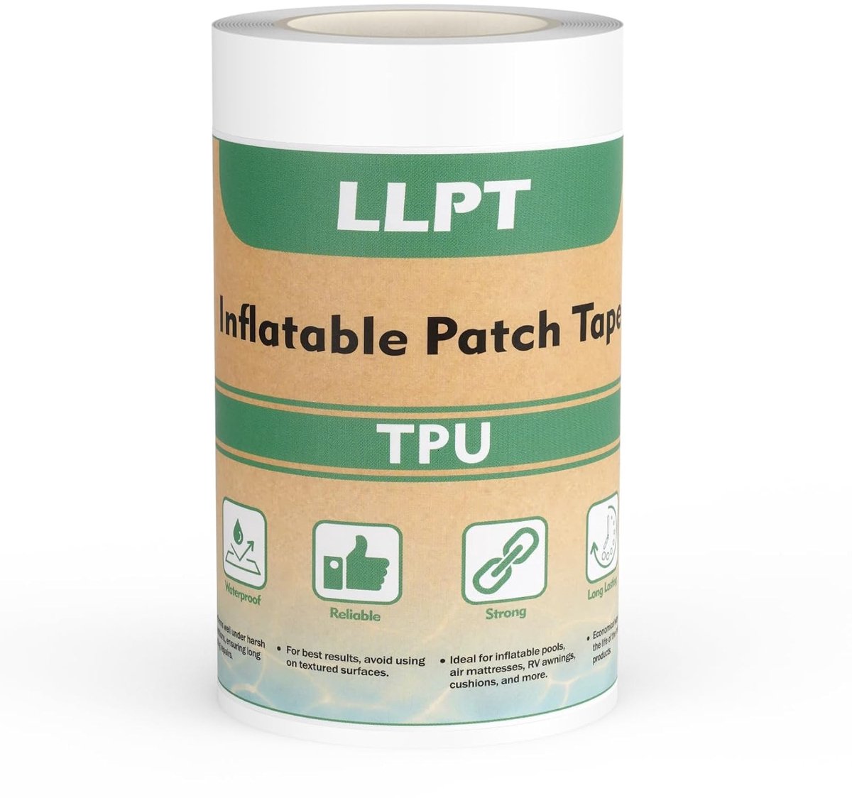 SnelShoppen - LLPT Reparatietape voor Zwembad, TPU Reparatie Tape voor Opblaasbare Matras, Rubber Boot, Tent, Zwemring, Transparant 101mm x 3m