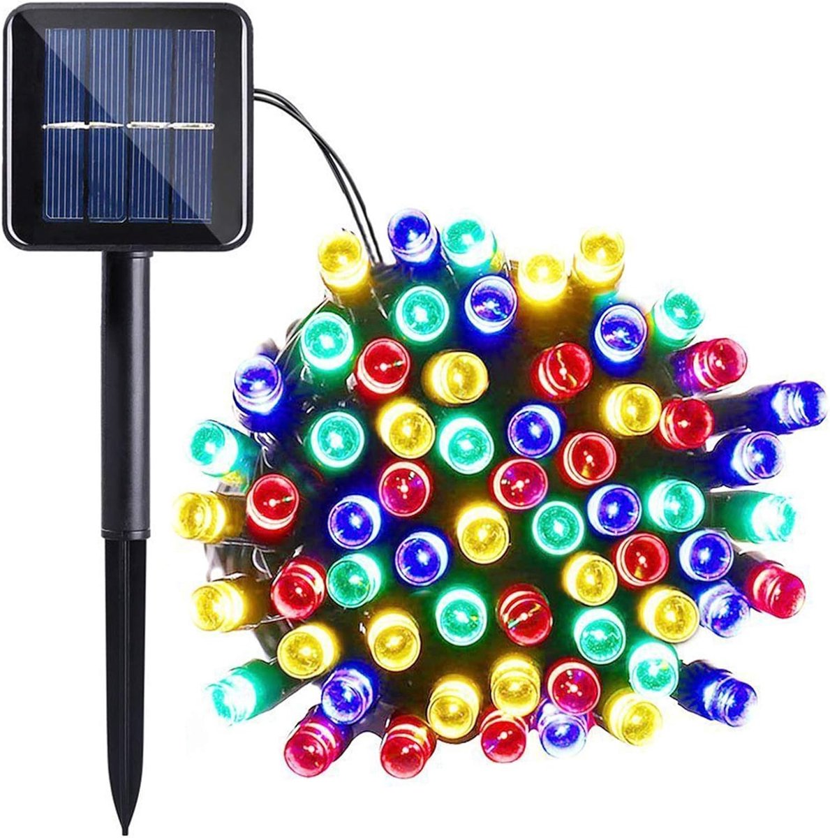 SnelShoppen - 12M 100 LED Solar String Lights - Kleurrijke Dimbare Fairy Lights - Waterdichte Decoratie voor Tuin, Balkon, Kerst, Bruiloften en Feestj