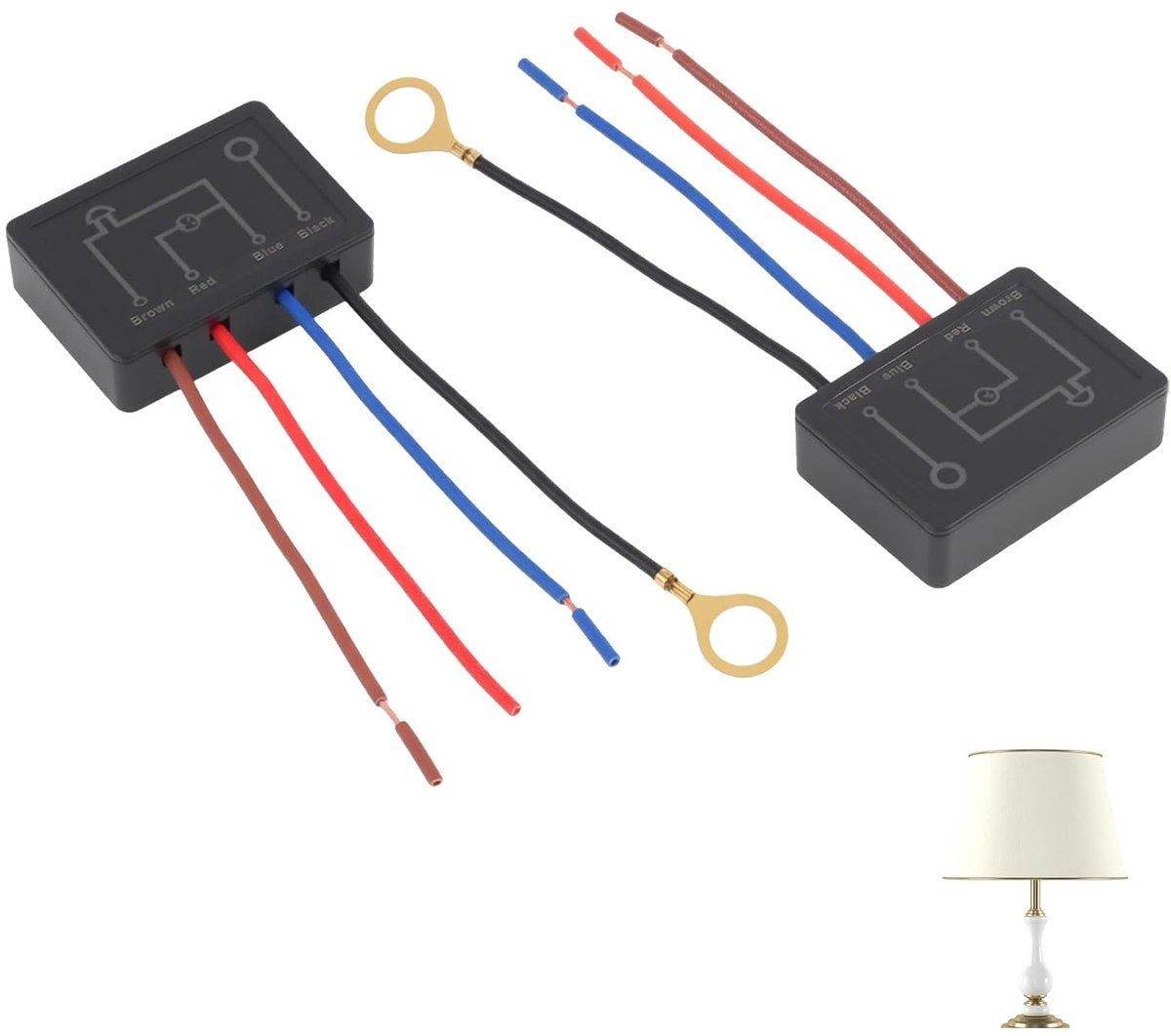SnelShoppen - 2-delige Touch Dimmer Modulaire Tafel Lamp - 4-Weg Aanraak Sensor Dimmer voor Eenvoudige Lichtregeling, Ideaal voor Nachtverlichting, 22