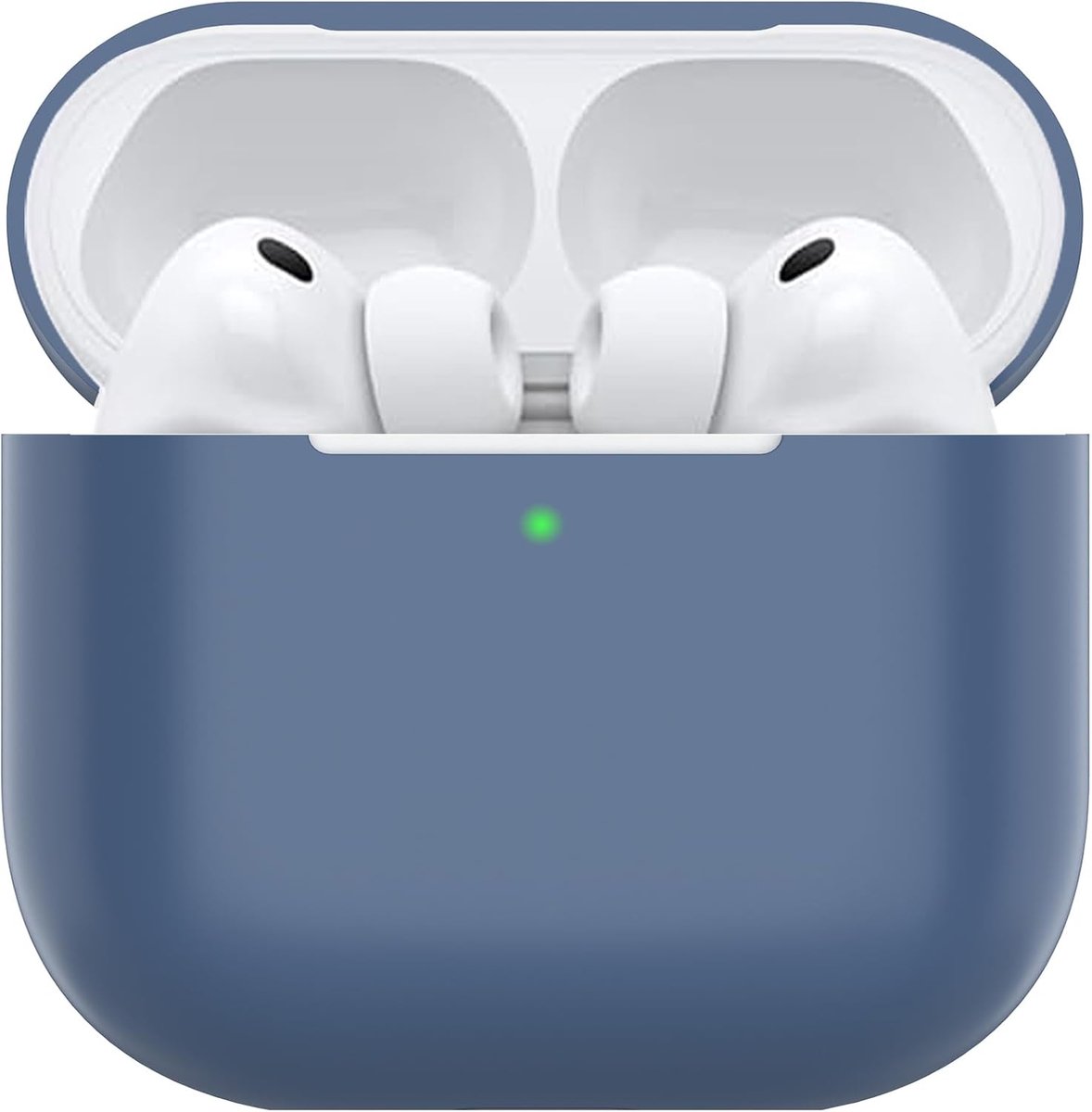 SnelShoppen - Siliconen Beschermcase voor AirPods Pro 3 (2025) - Draadloze Oordopjes Hoesje - Dun, Midnight Blue, Met LED-Indicator, USB-C - 360° Besc