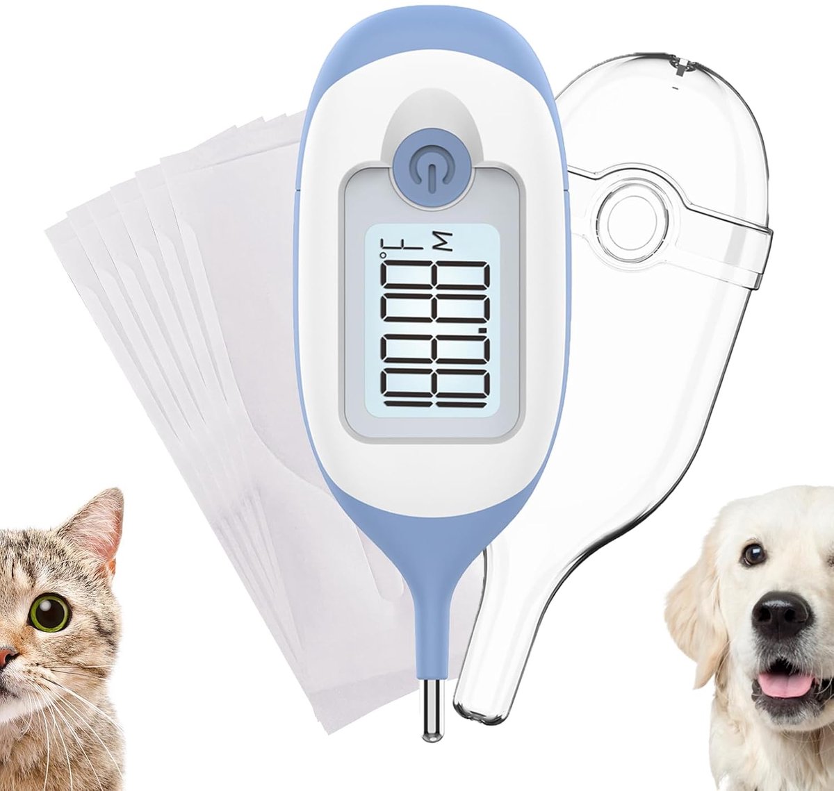 SnelShoppen - Huisdierthermometer - Korte Sonde - Comfortabel en Flexibel - 10 Seconden Meting - Rectale Thermometer voor Honden en Katten - Inclusief