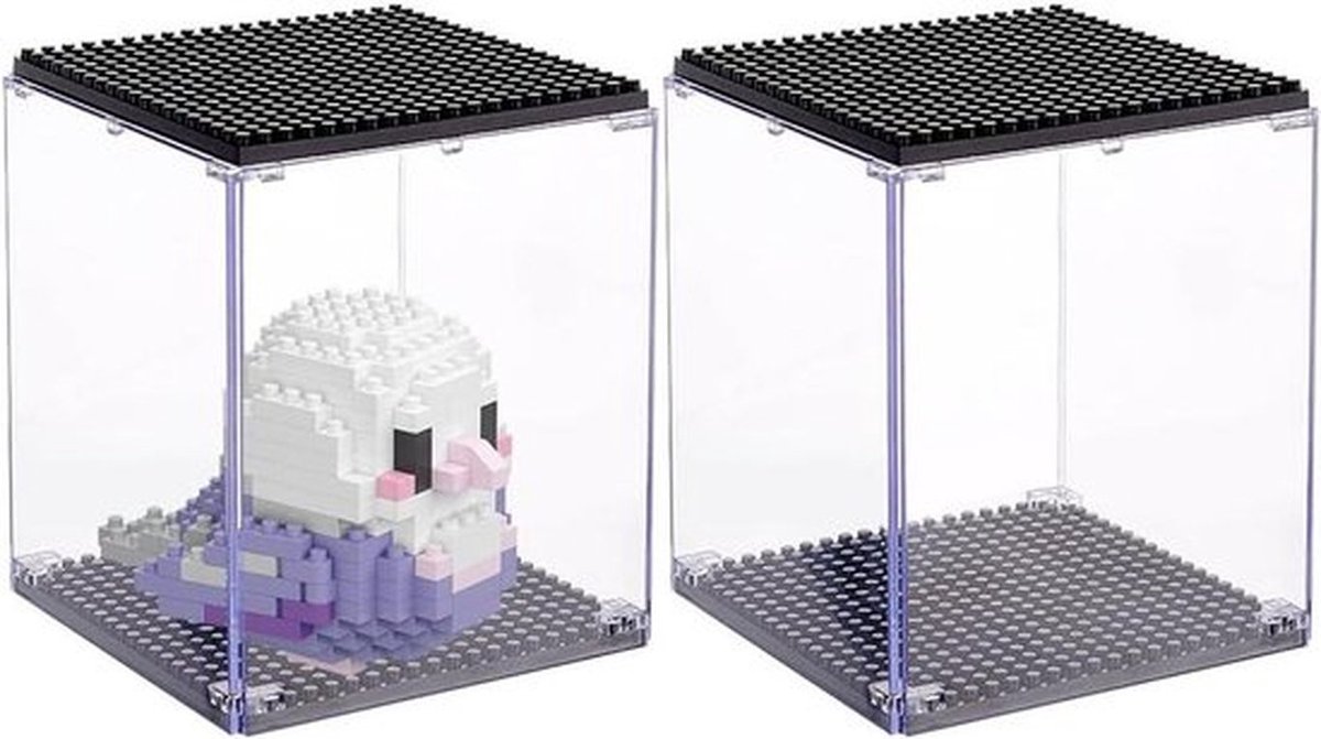 Acryl Stapelbare Vitrine voor Minifiguren - Stofdichte Showcase - Bouwstenen Display Box