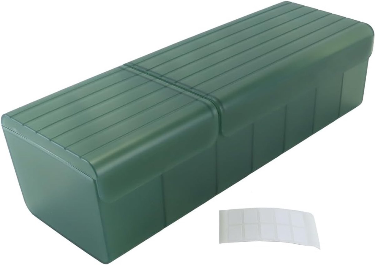 Opbergdoos voor ruilkaarten met deksel - Perfect voor spelkaarten, sportkaarten en verzamelobjecten (groen)