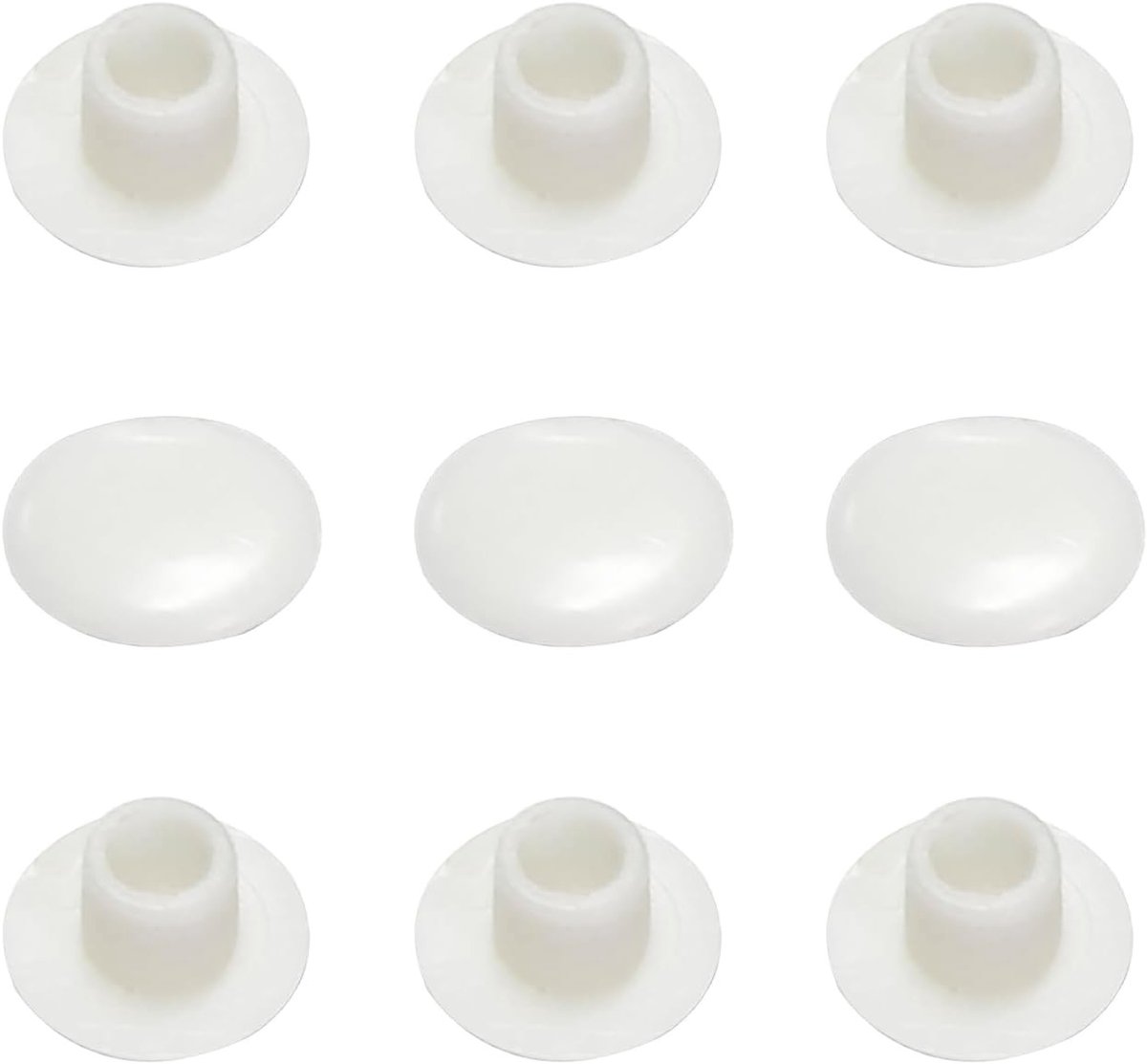 25 Stuks Plastic Caps voor Schroefgaten - Ronde Gaten, Meubelafdekkingen, Witte Beschermkap voor Boorgaten, 6mm