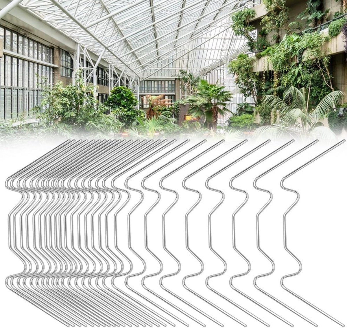 SnelShoppen - 130 Stuks Kassen Klemmen - Rvs Greenhouse Clips - 8 cm - Non-slip en Draaibaar - Ideaal voor Tuin en Glazen Kassen