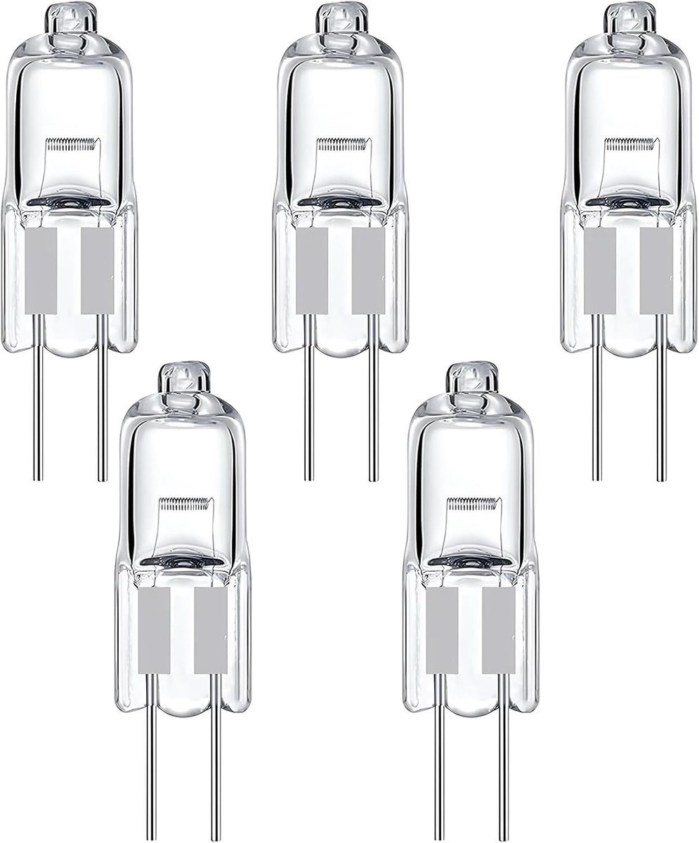 SnelShoppen - Pack van 5 G4 Laagspanning 12V 10W Lampen met 2 Pins, Compact en Draagbaar, Ideaal voor Verlichting van Plafond- en Projectorkasten