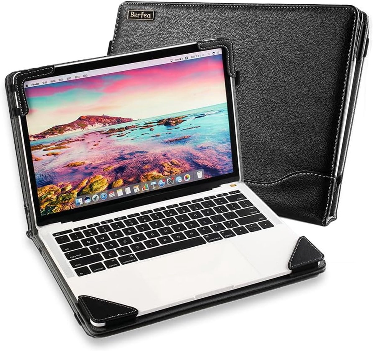 SnelShoppen - Beschermhoes Laptop 15.6 Inch - Hard Draagtas voor Notebook - Compatibel met EliteBook 850, 650, 655 G8/G9/G10 - Hoogwaardige PU Leer -