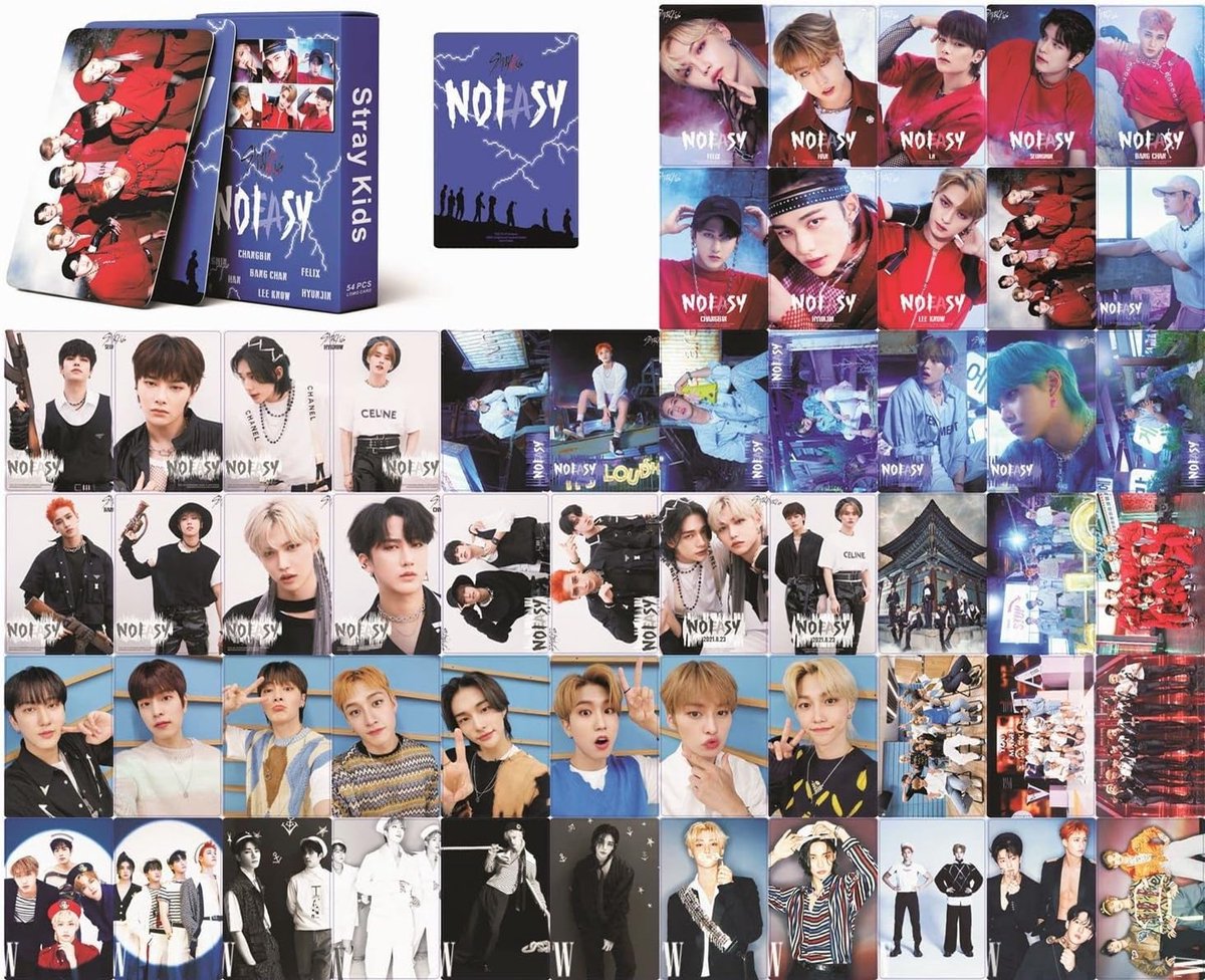 SnelShoppen - Stray Kids Lomo Cards Set - 54 Stuks Kpop Foto Kaarten - Hoogwaardige Postcards - 5.5 x 8.5 cm - Perfect als Cadeau voor Fans