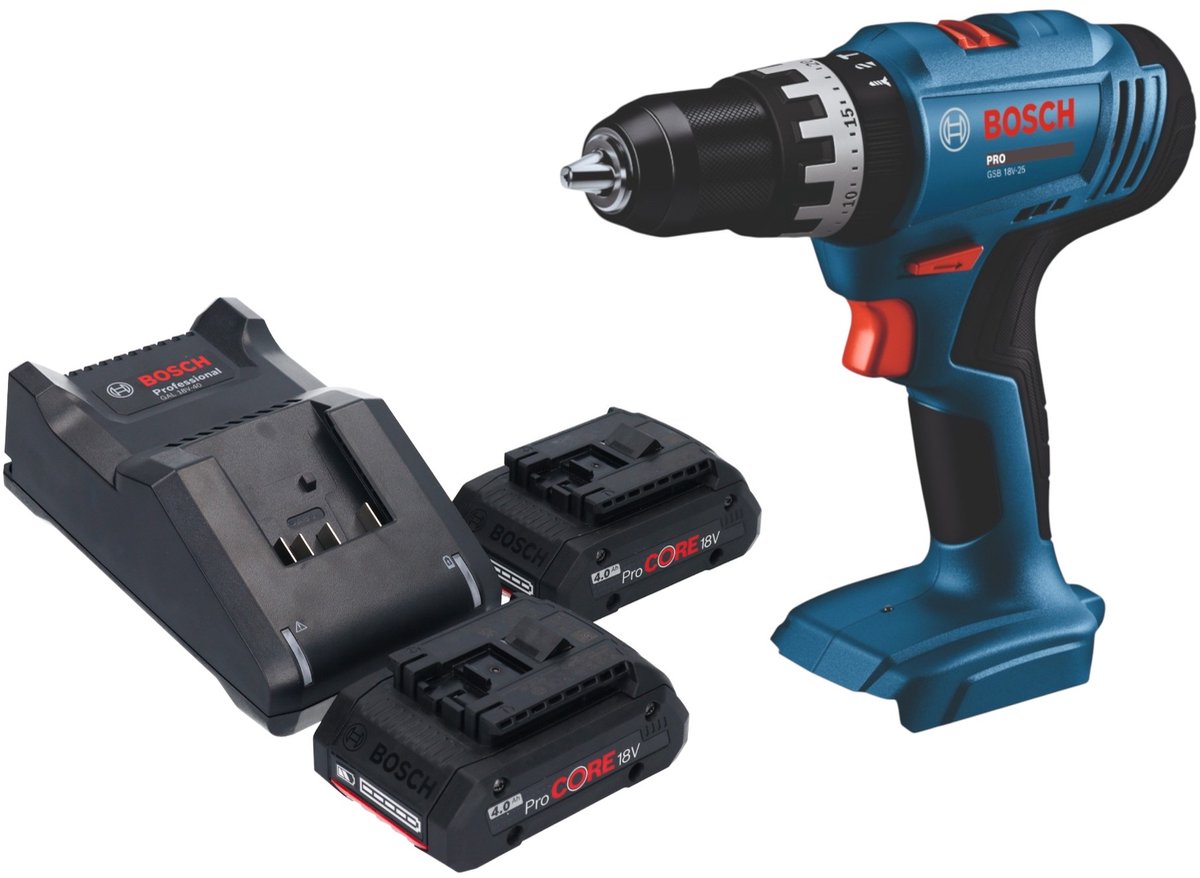 Bosch GSB 18V-25 Professional accu-slagboormachine 18 V 56 Nm ( 06019K9300 ) Solo - zonder accu, zonder lader