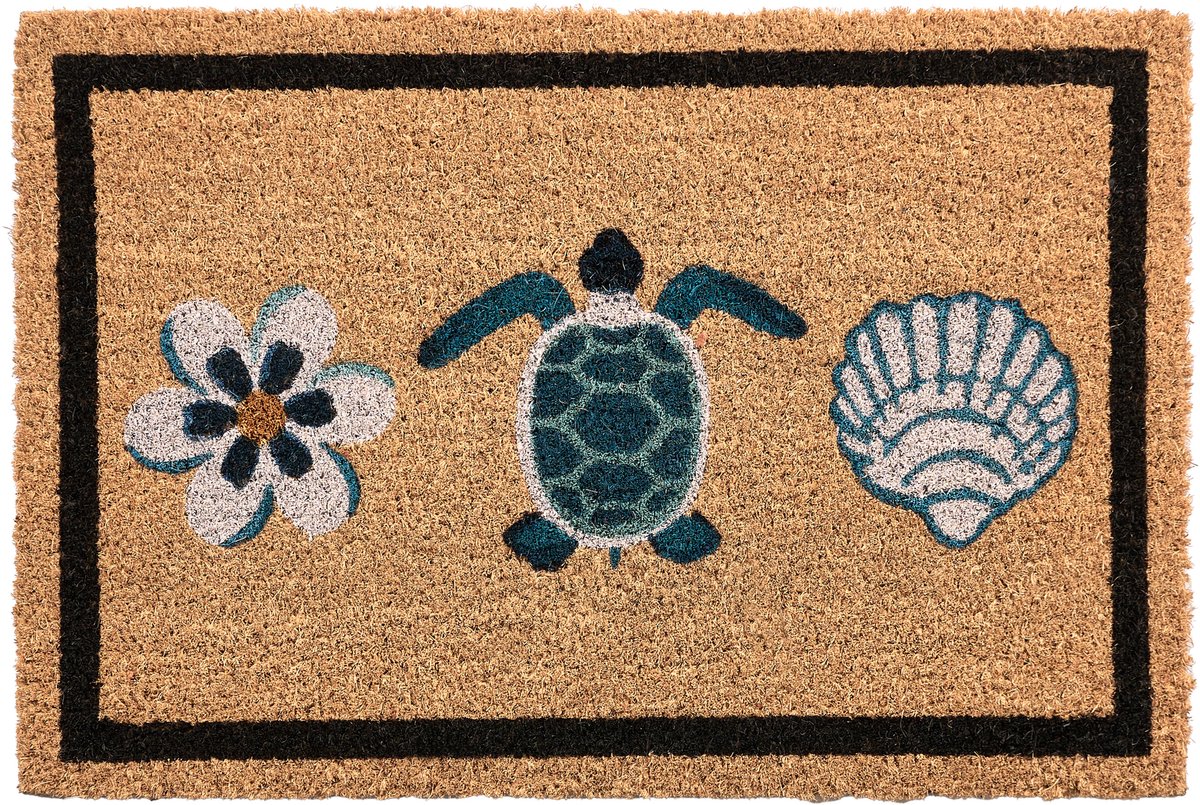 Beliani PANABO - Deurmat - Naturel - 40 x 60 cm - Kokosvezel/PVC Natuurlijk