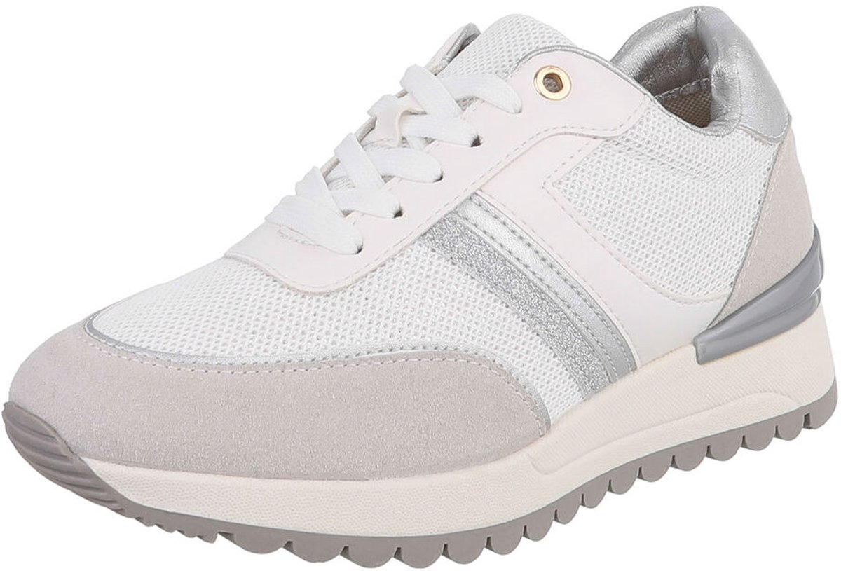 Sneaker - Vetersluiting en profielzool - Dames Mt:39