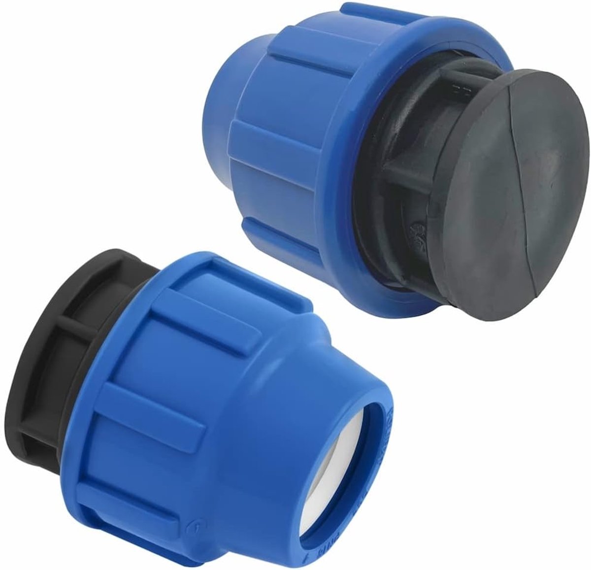 SnelShoppen - 32mm PP Eindkap voor PE Buizen PN16 - DVGW Drinkwater Goedkeuring - 2 Stuks End Connectoren - Fitting Koppeling Geschikt voor PE80 PE100