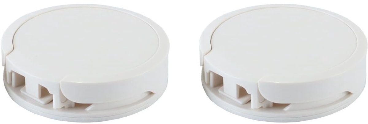 2-pack opvouwbare, clip-on bekerhouder – universeel voor bureau/muur, hangende drank- en flessenhouder voor koffiemok/water, wit