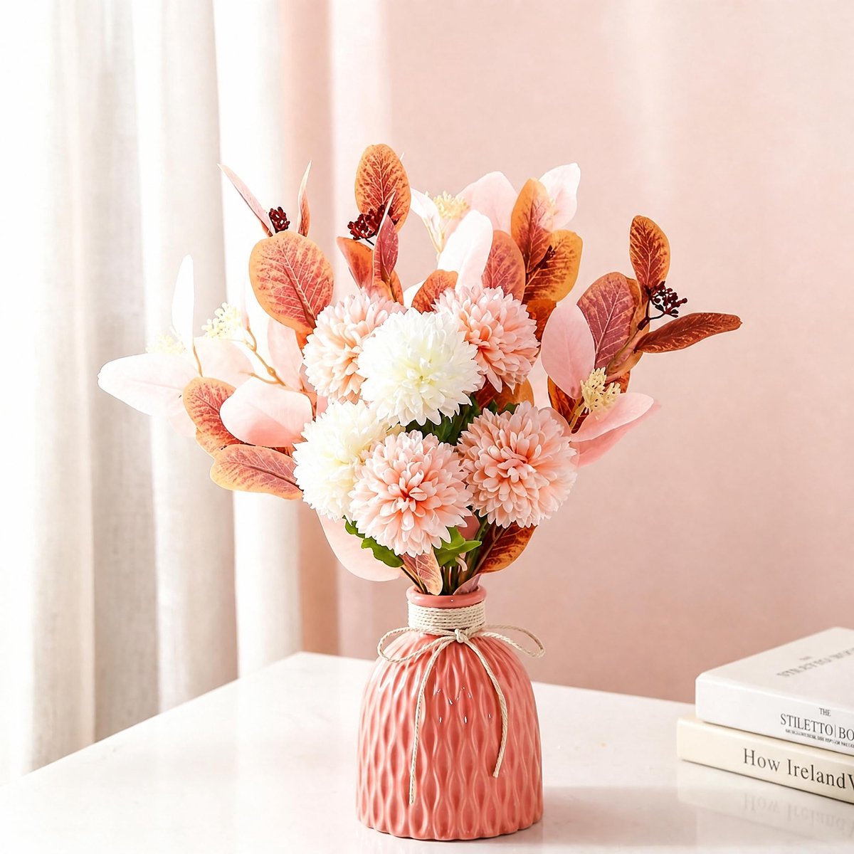 Vaas, bloemenvazen met waterdruppelpatroon, decoratieve vazen, kleine bloemenvazen, tafeldecoratie, vazen in Scandinavische stijl voor tafeldecoratie, bruiloft