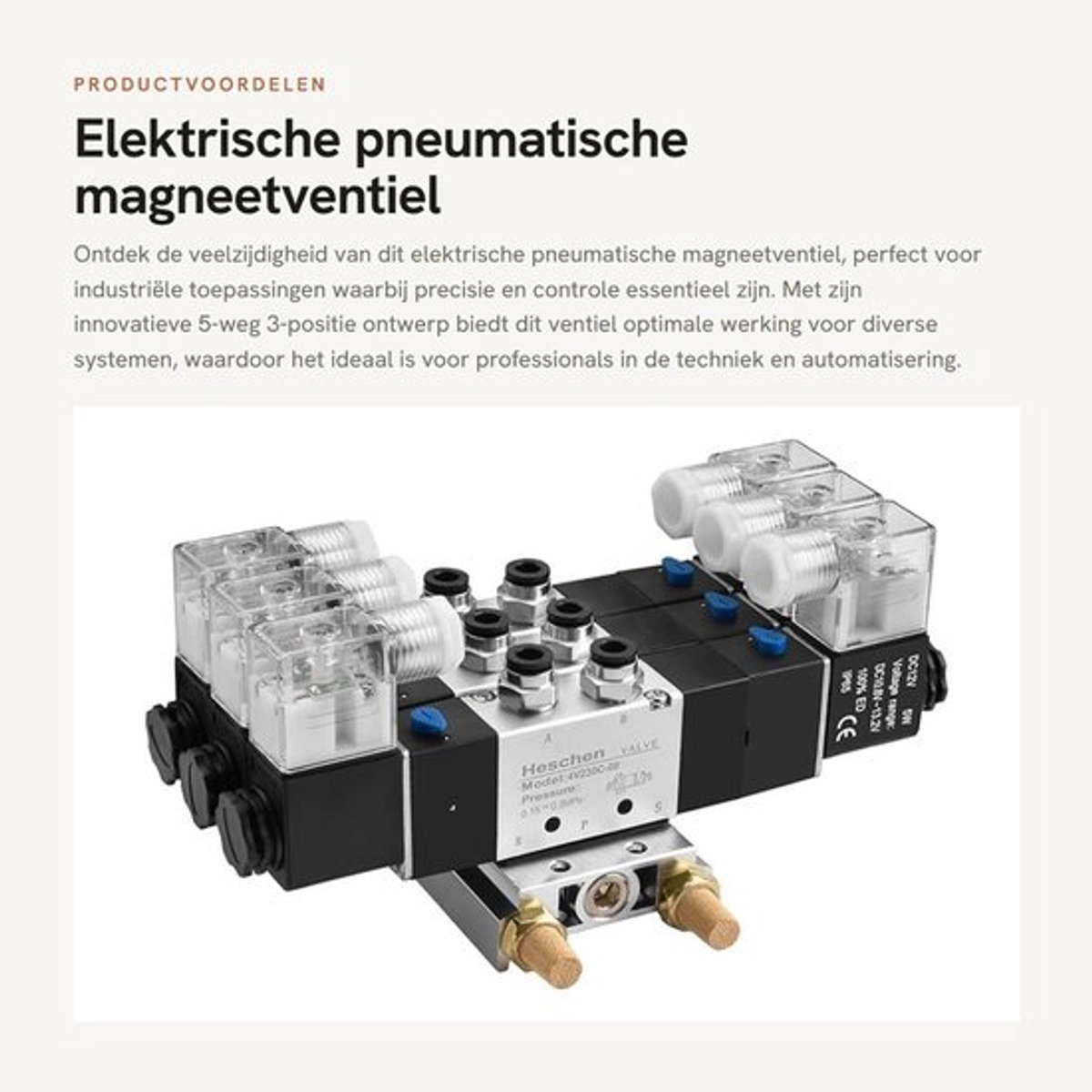 Dailygoods - Elektrische pneumatische magneetventiel - 5-weg