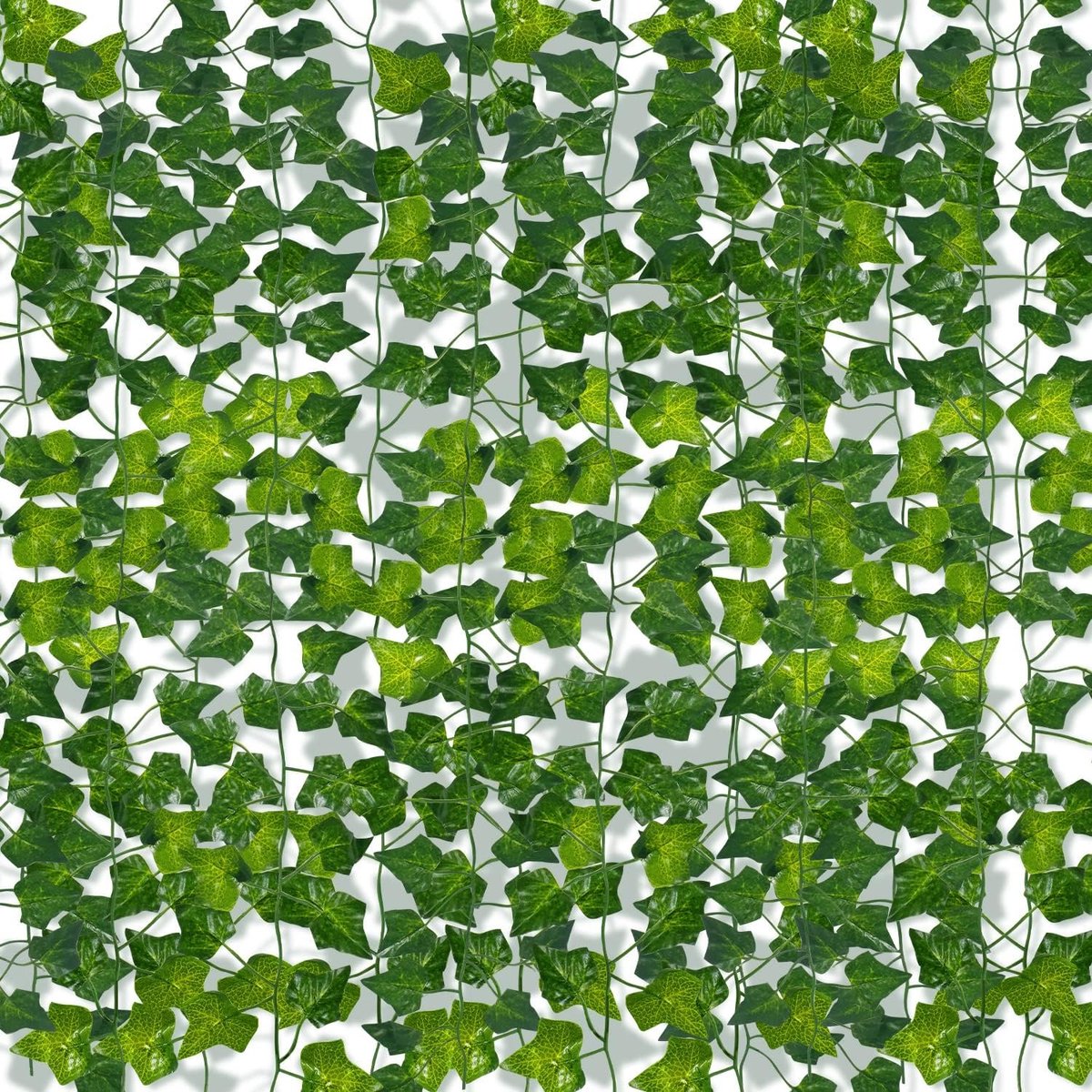 Kunstslinger, 52 stuks, 2,1 m, duurzame klimopranken voor decoratie, kunstplanten voor thuis, tuin, balkon en evenement, uv-bestendig, groene nepplanten voor bruiloft en feestdecoratie