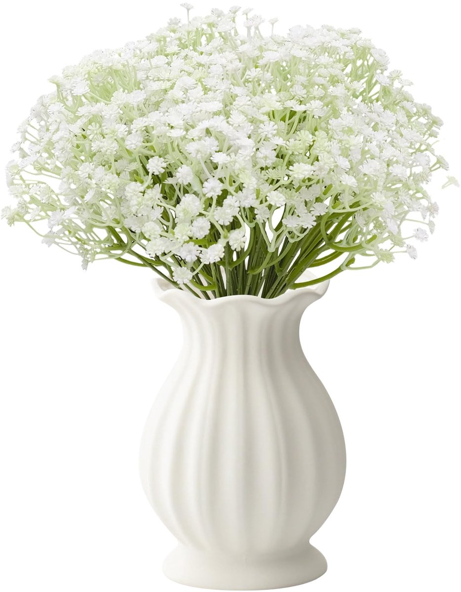 Kunstbloemen zoals echt, 40 stuks kunstbloemen, Gypsophila voor bruiloft, feest, bruidsboeketten, thuis, knutselen, decoratie, wit