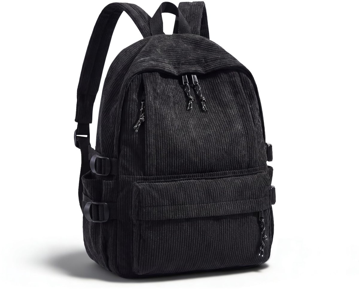 Corduroy schoolrugzak, veelzijdige stadsrugzak, dagrugzak voor school, reizen en werk.