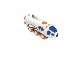 Hape Spaceshuttle Trein - 2-in-1 Speelgoedtrein met Licht en Geluid, Geschikt voor Kinderen vanaf 3 Jaar