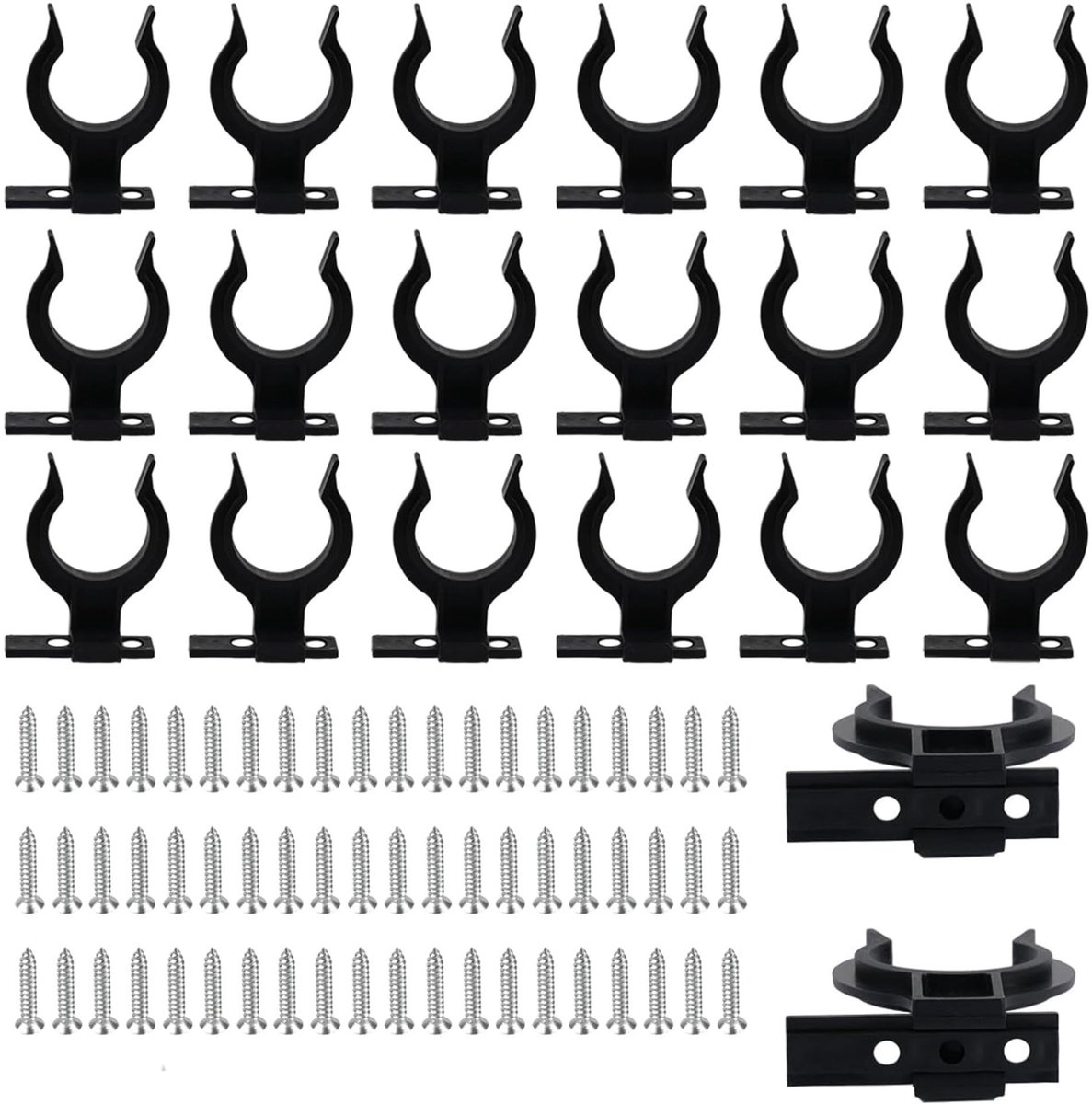 Dailygoods - Plint keuken met 22 plintenclips en 30 schroeven - Zwart