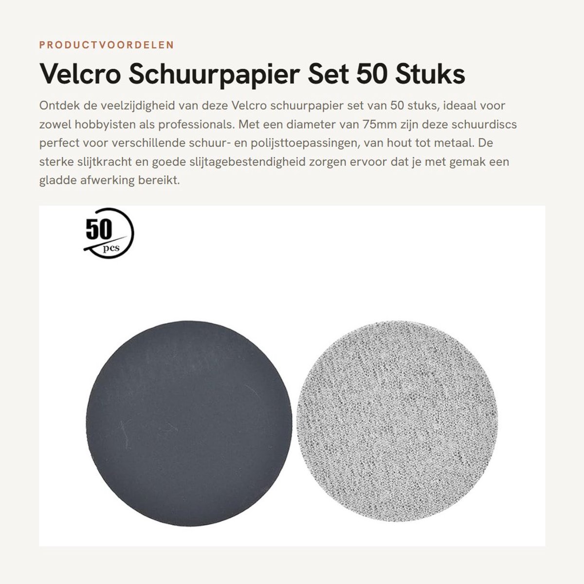 Dailygoods- Schuurpapier Set 50 Stuks - Schuurpapier Rond 75mm - Schuurpapier 1500# - Schuurpapier Fijn - Schuurpapier voor Hout/Metaal - Geschikt voor Slijpen/Polijsten - Schuurschijven