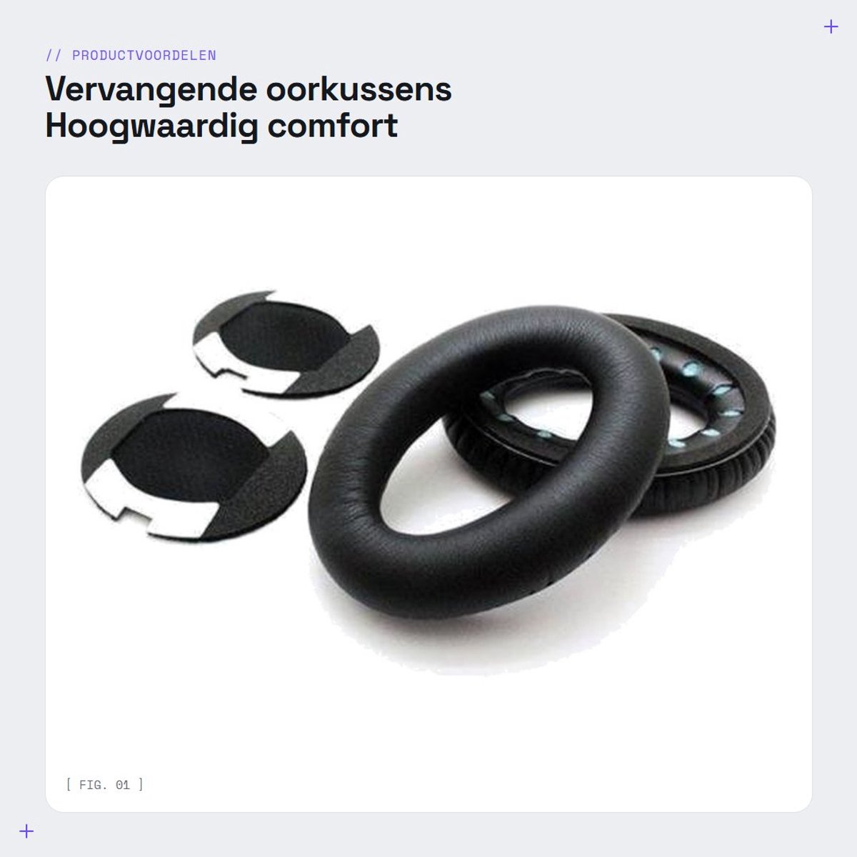 Dailygoods- Oorkussens Vervangend - Hoogwaardig Leer - Geheugenschuim - Comfortabel Luisteren - Geluidsonderdrukking - Compatibel met Bose Quiet Comfort 2/15/25 - Hoofdtelefoon Kussens