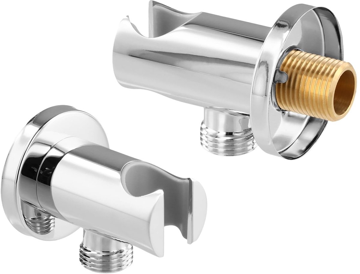 Dailygoods- Douchehouder Hoogwaardig Messing - Douchekophouder - Douche Houder - Eenvoudig te Installeren - Corrosiebestendig - Ruimtebesparende Oplossing - Doucheaansluiting