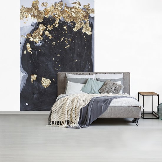 Papier peint - Papiers Papier peint photo Marbre - Or - Luxe - Largeur 160 cm x Hauteur 240 cm