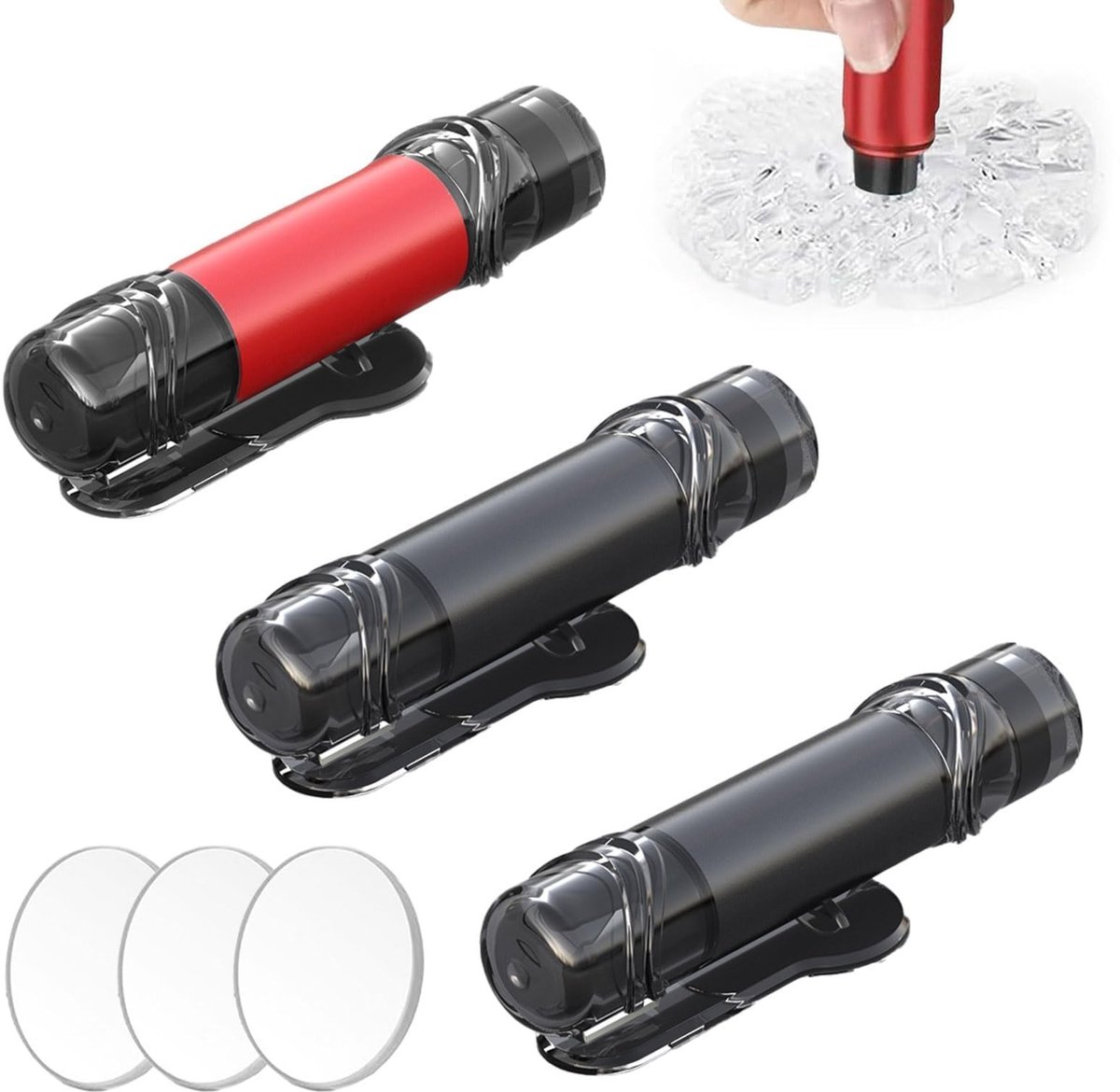 Dailygoods - 2-in-1 Noodhamer met Gordelsnijder en Glasbreker - Compact