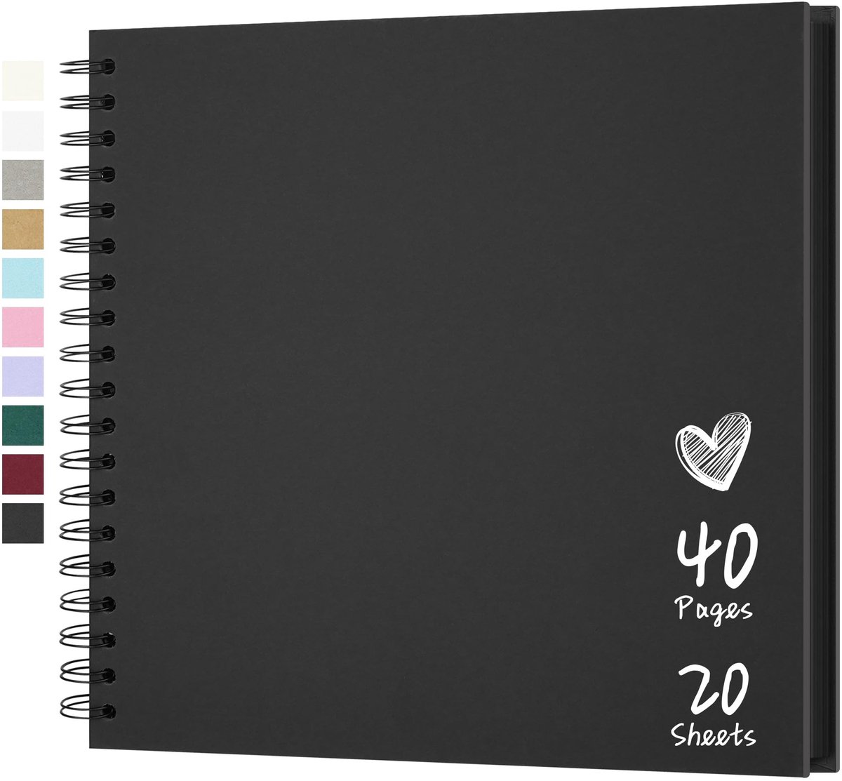 Dailygoods- Plakboek 25,4 x 25,4 cm - DIY Album - Harde Kaft - Kraftpapier - 20 Vellen - Duurzaam Geheugenboek - Fotoalbum