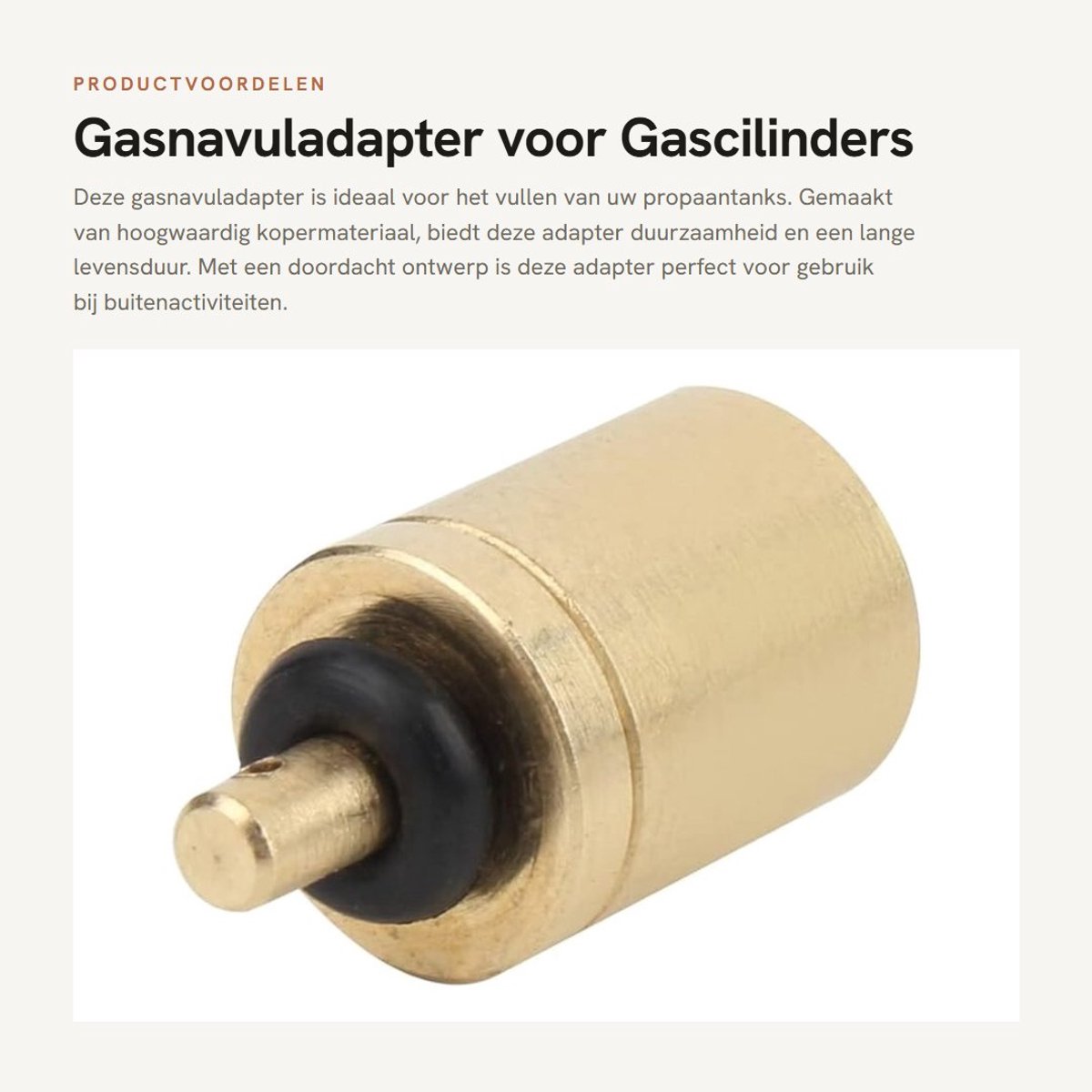 Dailygoods - Gasnavuladapter voor Gascilinders