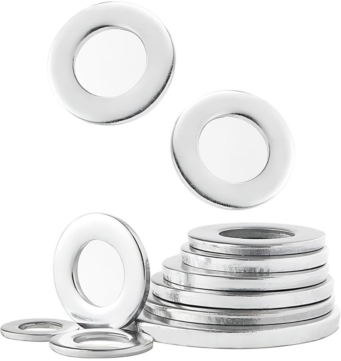 Dailygoods- Sluitringen 20 Stuks - M12 x 24 mm - Koolstofstaal - Platte Afdichtringen - Voor Draadstang/Schroeven - Geschikt voor Binnen/Buiten
