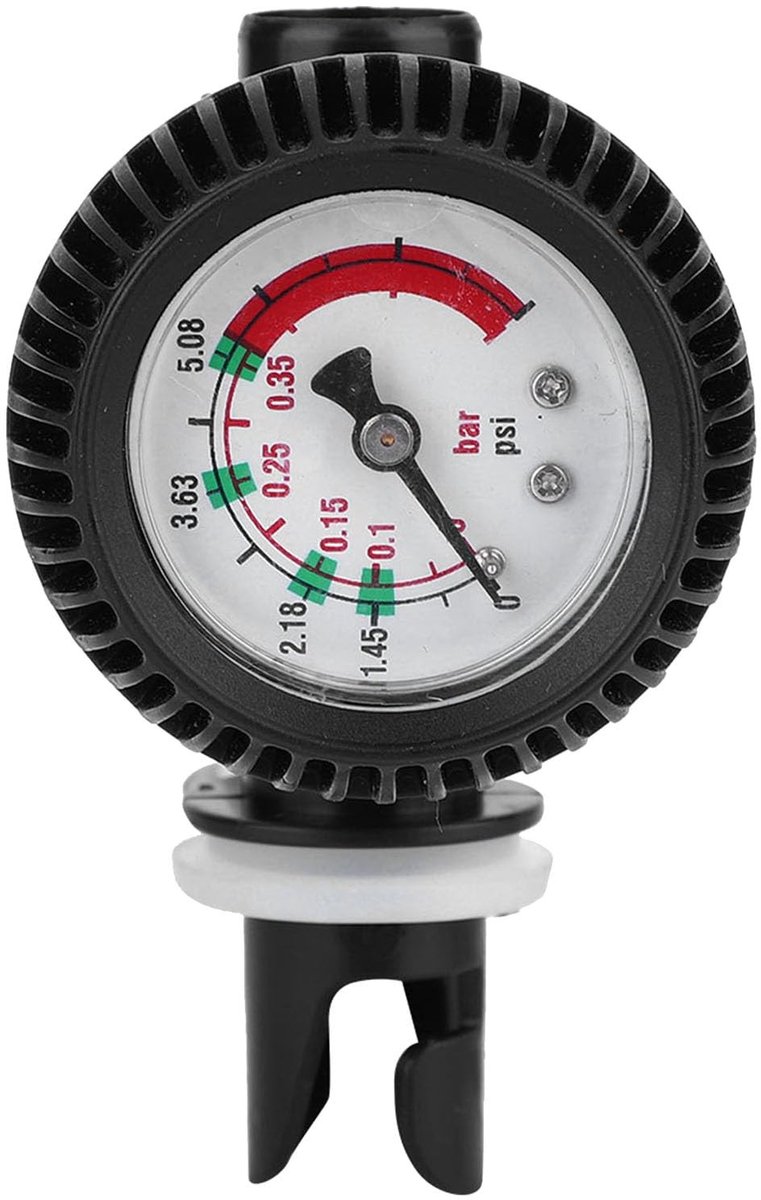 Dailygoods - Luchtdrukmeter voor Opblaasbare Boot en Surfplank met Lange Slangadapters