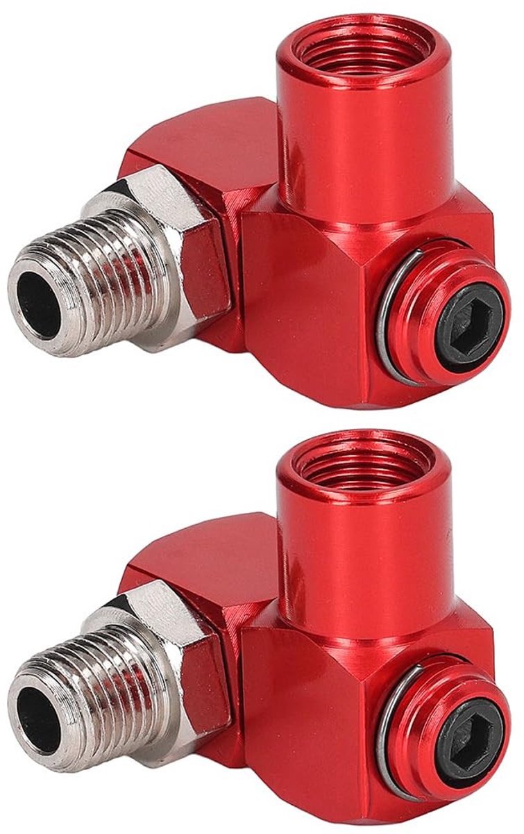 Dailygoods - Luchtslang Connector - 360 Graden Draaibaar - Duurzaam Aluminium - Pneumatische Gereedschapsadapter - Voor Klusprojecten - 2Packs