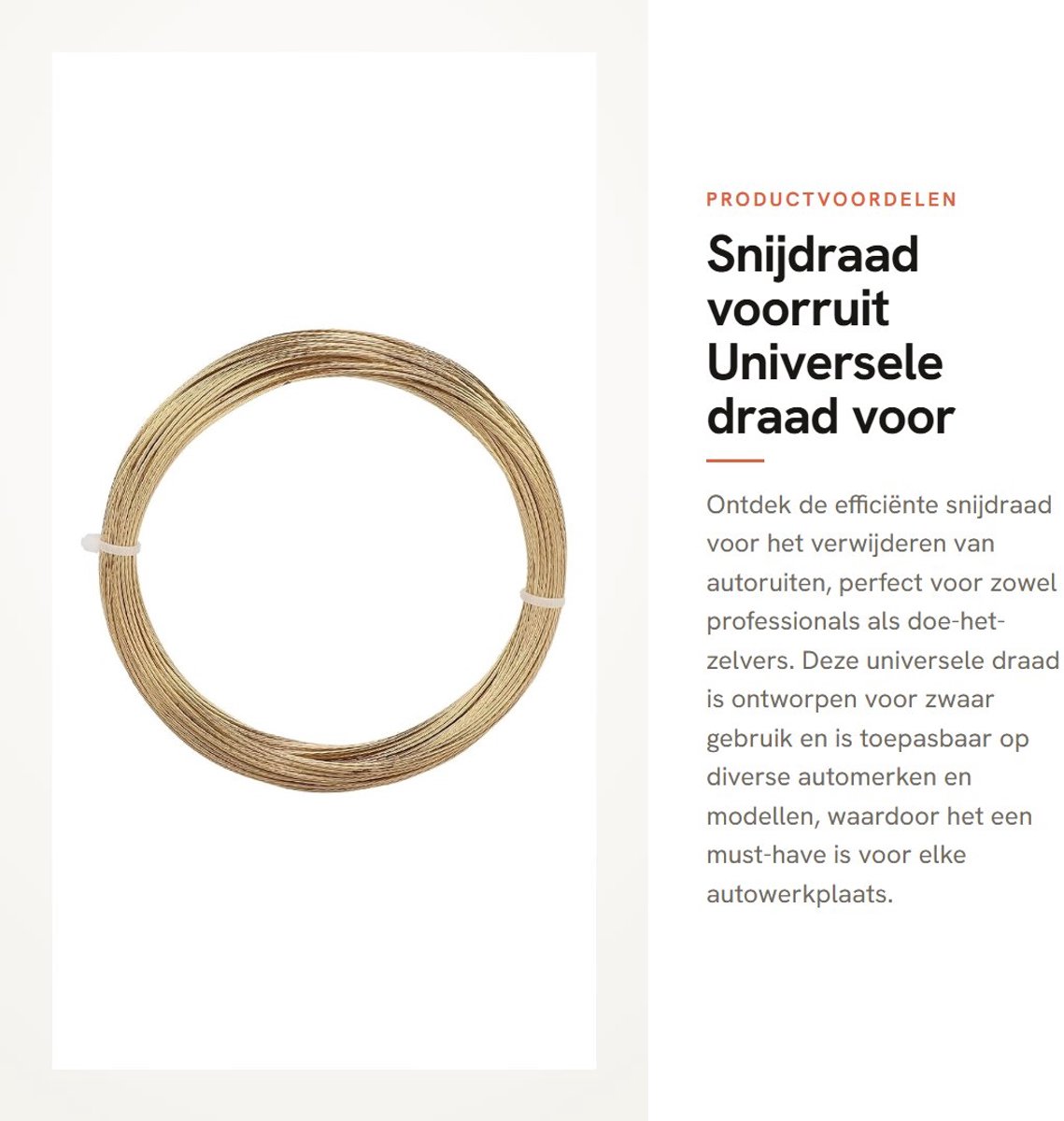Dailygoods- Snijdraad Universeel 25 m - Efficiënte Draad voor Autoruiten - Hoogwaardige Materialen - Hoge Sterkte - Oliebestendig - Lange Levensduur - Ruitensnijder