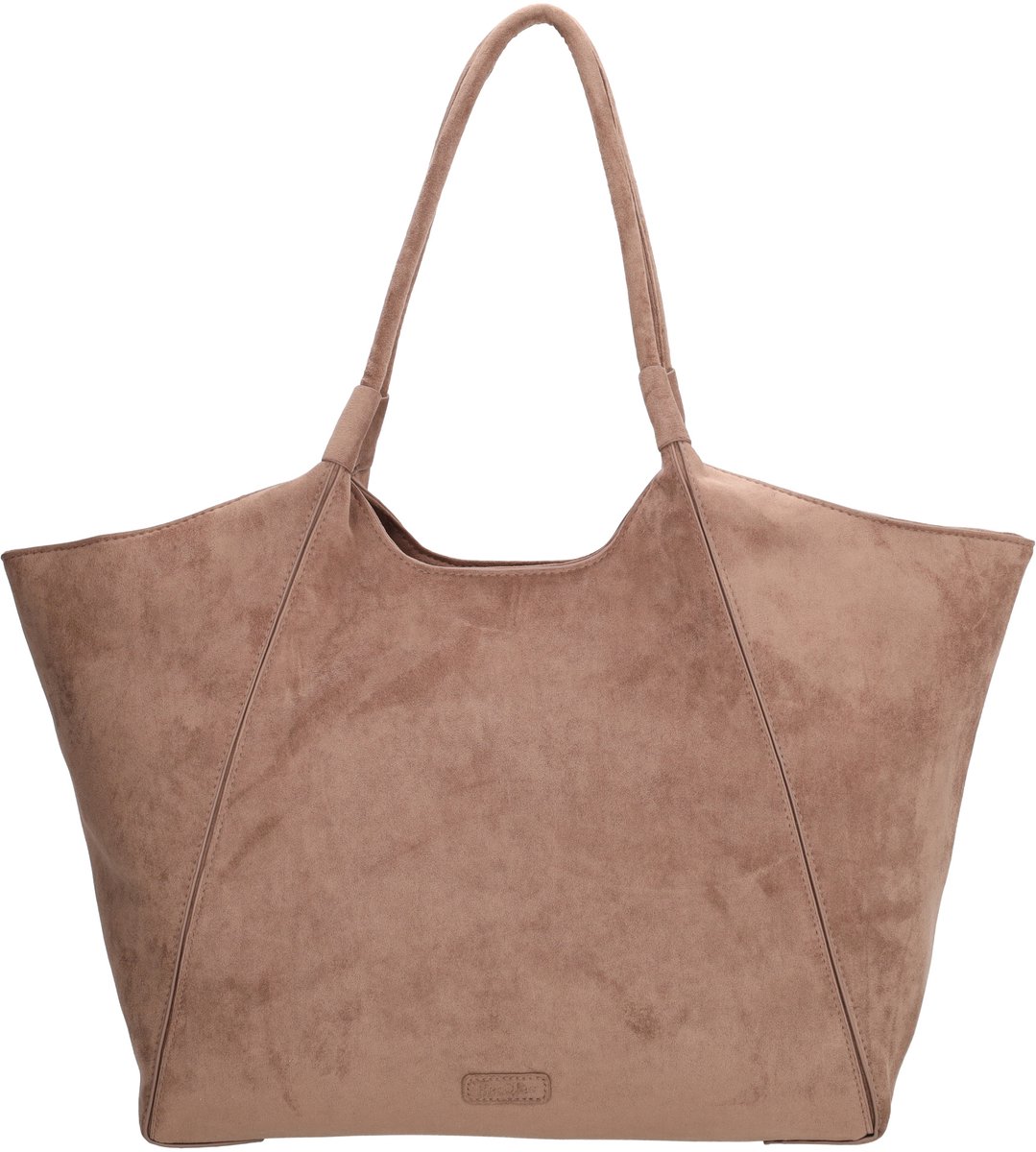 Beagles Ozu Shopper - Schoudertas - Damestas - Shopper - Ritssluiting - Ruim - Everyday - Faux Suede - Tote Bag - Dames Tas - Taupe
